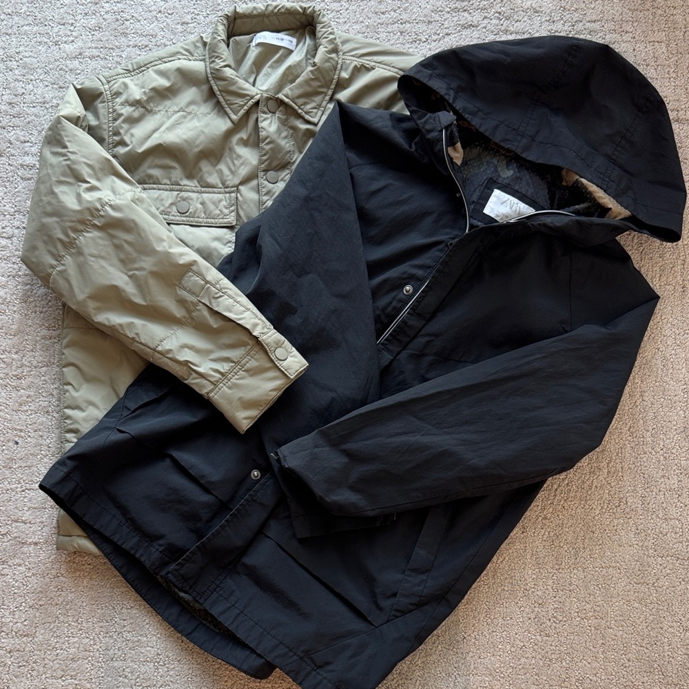 Zara Black and Tan Kids Jacket Set
